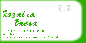 rozalia bacsa business card